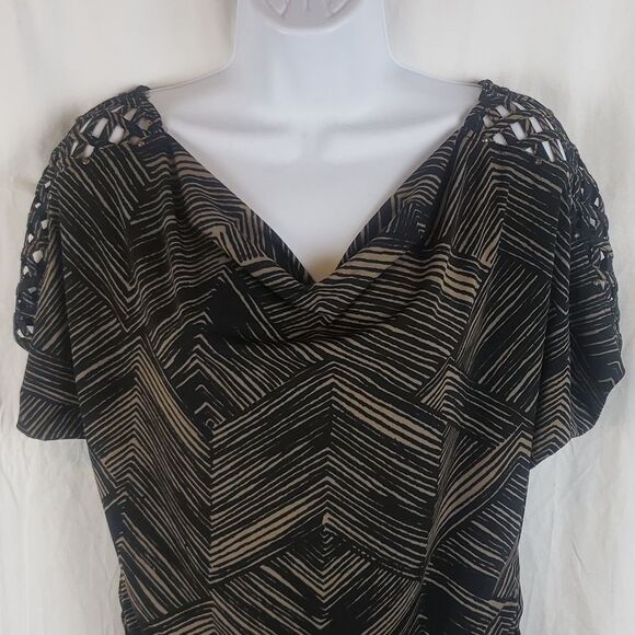 Banana Republic Medium Brown & Black Striped Dress - Picture 2 of 13